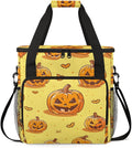 Retro Pumpkin Coffee Maker Carrying Bag Mystical Pumpkin Travel Storage Bag Compatible with K-Mini or K-Mini Plus Single Serve Coffee Brewer Carrying Case with Multiple Pockets &amp Shoulder Strap