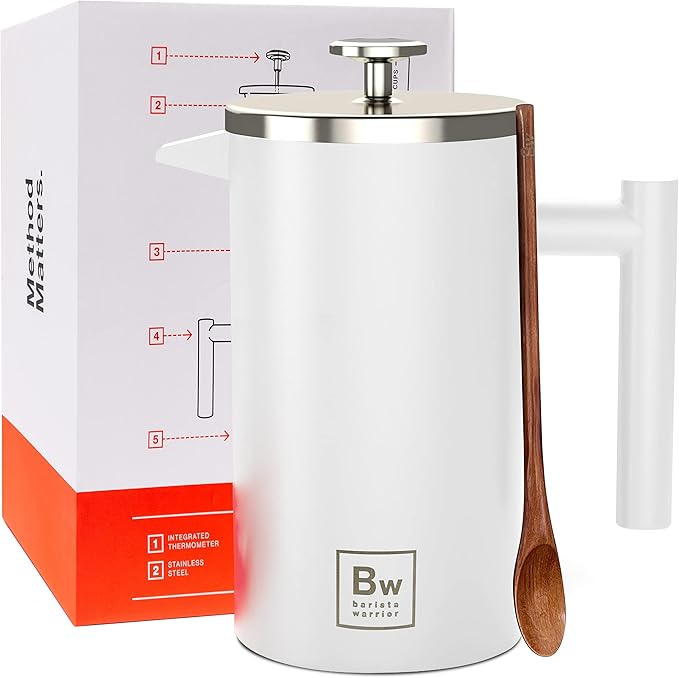 Barista Warrior Gooseneck Kettle &amp French Press Coffee Maker