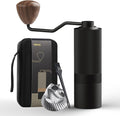 MAVO Manual Coffee Grinder Wizard Hand Coffee Grinder Capacity 25g with CNC Stainless Steel Hexagonal Conical Burr Adjustable Setting Burr Coffee Bean Grinder for French Press Pour Over Black