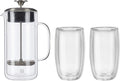 ZWILLING Sorrento Double Wall French Press and Latte Glass