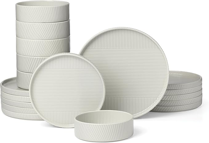 Lenox 899194 Modulus 18-Piece Dinnerware Set Service For 6