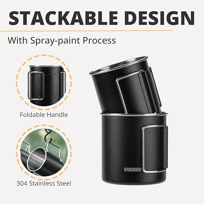 Portable Pour Over Coffee Maker Set Collapsible Silicone Coffee Dripper Set Perfect for Travel Camping Home (BLACK CUP 2CUP)