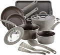 Rachael Ray 14741 11-Piece Nonstick Cookware Set - Gray