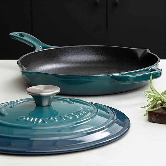 Larder &amp Vine 21 Piece Cookware Set (Bondi) | Dutch Oven Utensil Set Saucepan Skillet and Trivets