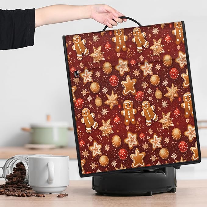 cfpolar Kitchen Aid Mixer Cover Compatible with 6-8 Quarts Christmas Ball Gingerbread Man Stand Mixer Cover Kitchen Aid Mixers Accessories Appliance Organizer Bag Dust Covers with Zipper Pocket