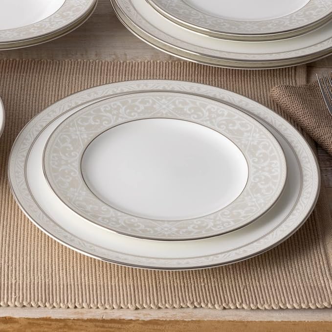 Noritake Montvale Platinum 12-Piece Dinnerware Set Service for 4