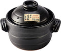 Japanese Clay Rice Cooker High Heat Hot Pot Nutritional Ceramic Casserole Double Cover00127.5 * 21cm (1 24.5 * 19cm)