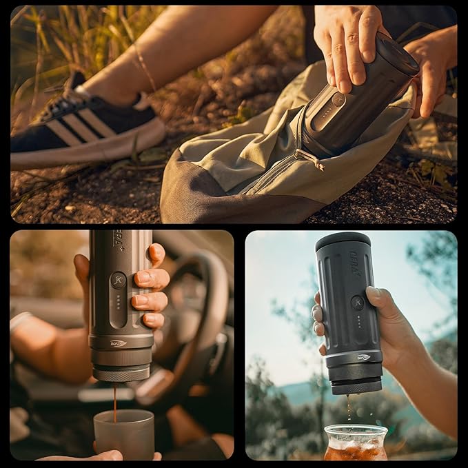 IKAPE Newly KAPO K2 Portable Espresso Machine with Bl uetooth APP Connect &amp 51mm Bottomless Basket Electric Coffee Maker 20 Bar Pressure for Home Travel Camping
