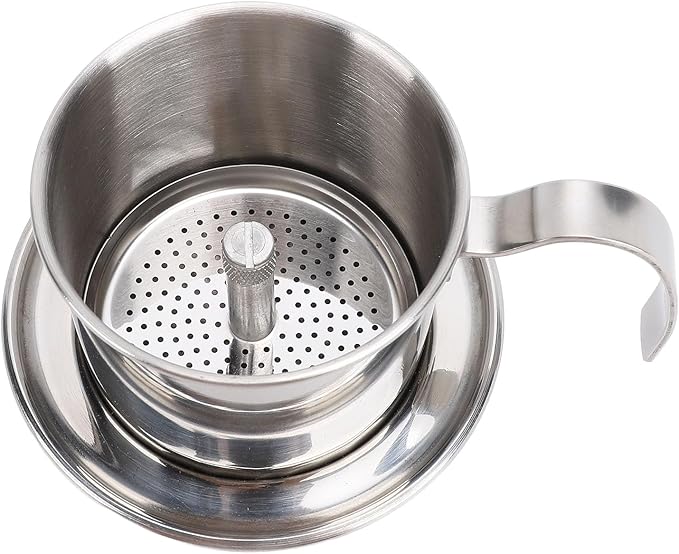 SUNGOOYUE Portable Stainless Steel Drip Maker with Vietnamese Coffee Filter Handcrafted Manual Brewing for Coffee Connoisseurs 200ml Capacity
