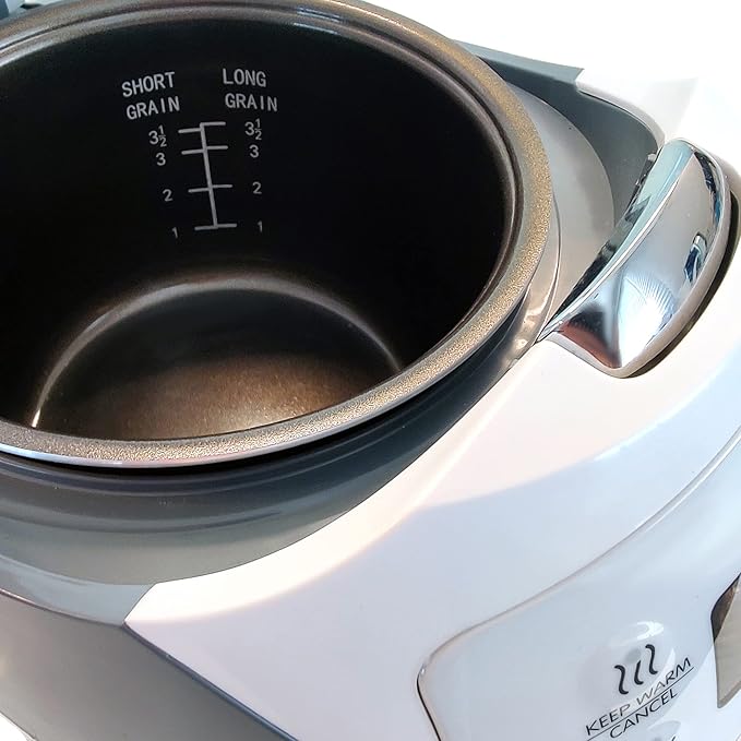 Yum Asia Panda Mini Rice Cooker With Ninja Ceramic Bowl and Advanced Fuzzy Logic (3.5 cup 0.63 litre) 4 Rice Cooking Functions 4 Multicooker functions Digital LED display - 120V