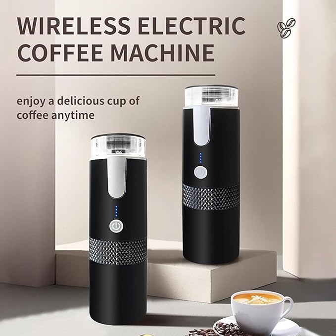 SUNGOOYUE Portable Coffee Maker USB Rechargeable Cordless Automatic Coffee Machine for Travel Camping Home Office