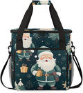 Xmas Santa Claus Coffee Maker Carrying Bag Graffiti Santa Claus Travel Storage Bag Compatible with K-Mini or K-Mini Plus Single Serve Coffee Brewer Carrying Case with Pockets &amp Shoulder Strap