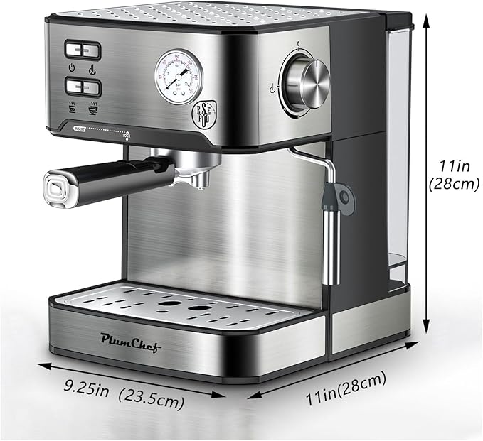 Espresso Machine 20 Bar Coffee Maker with Milk Frother Semi-Automatic Cappuccino Latte Machine 54oz Water Tank Compact Espresso Maker for Home &amp Office