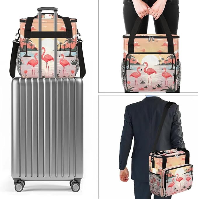 Flamingo Coffee Maker Carrying Bag for Keurig K-Mini or K-Mini Plus Storage Portable Coffee Maker Travel Bag