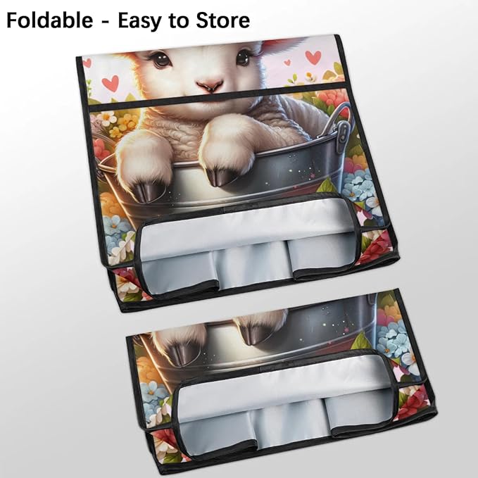 cfpolar Kitchen Aid Mixer Cover Compatible with 6-8 Quarts Cute Flower Sheep Stand Mixer Cover Kitchen Aid Mixers Accessories Appliance Organizer Bag Dust Covers with Zipper Pocket