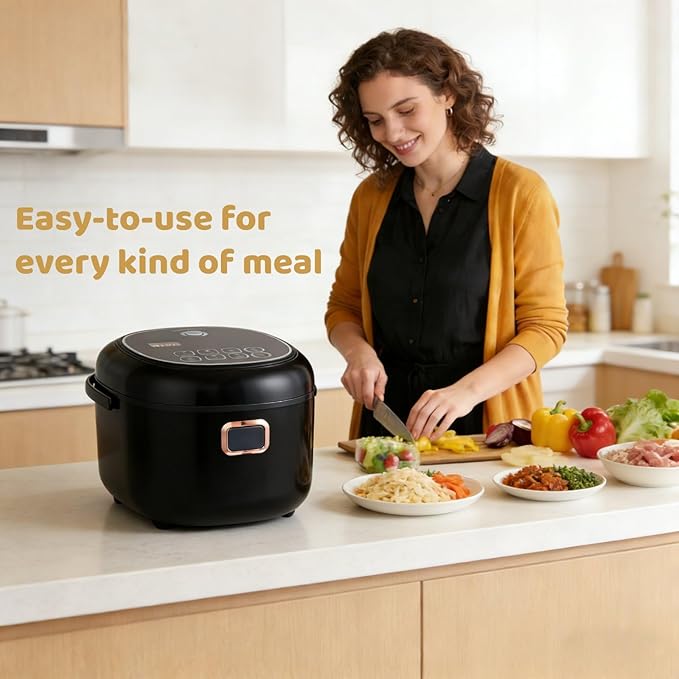 2.0L Mini Rice Cooker Portable 110V Multicooker Home Use Non-Stick Rice Maker Manufacturer Black
