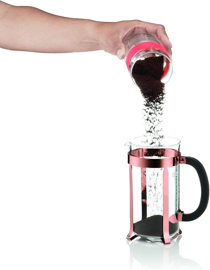 BODUM Chambord 8 Cup French Press Coffee Maker Copper 1.0 l 34 oz Pavina Glass Set 2 Pieces