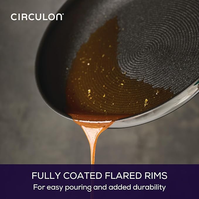 Circulon Scratch Defense Stainless Steel Pan Set: 3 Piece Induction Hob Pan Set with Extreme Non Stick Induction &amp All Hob Suitable