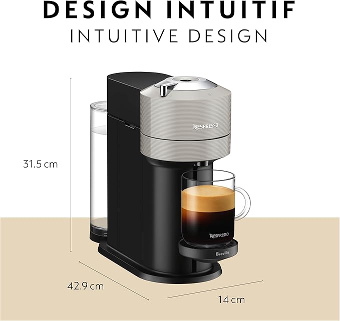 Nespresso Vertuo Next Coffee and Espresso Maker by Breville with Aeroccino Milk Frother