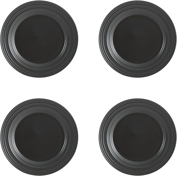Mikasa Swirl 16 Piece Dinnerware Set Service for 4 Graphite