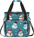 Christmas Snowman Coffee Maker Carrying Bag Cartoon Snowman Travel Storage Bag Compatible with K-Mini or K-Mini Plus Single Serve Coffee Brewer Carrying Case with Multiple Pockets &amp Shoulder Str