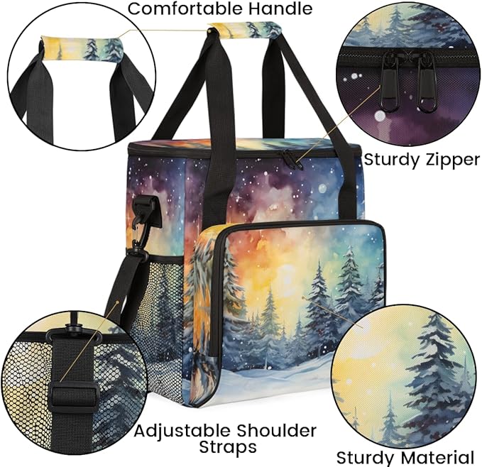 Abstract Tree Coffee Maker Carrying Bag Cartoon Tree Travel Storage Bag Compatible with K-Mini or K-Mini Plus Single Serve Coffee Brewer Carrying Case with Multiple Pockets &amp Shoulder Strap