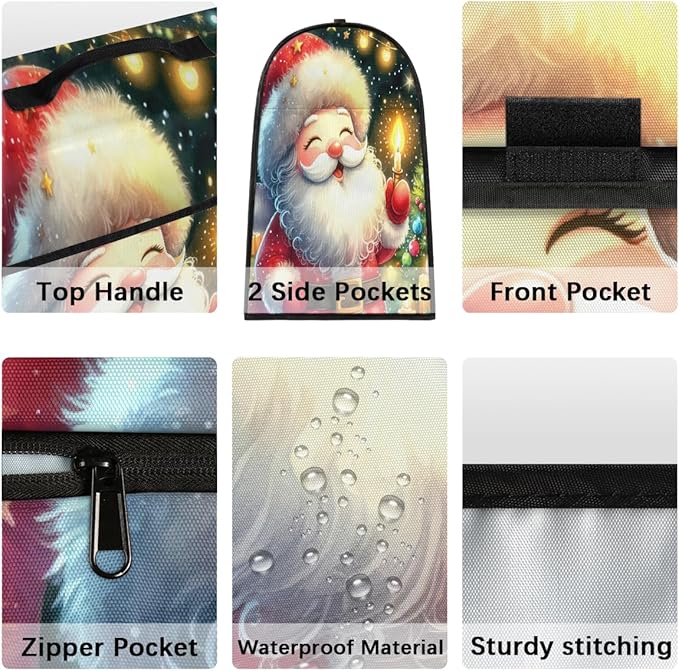 cfpolar Kitchen Aid Mixer Cover Compatible with 6-8 Quarts Xmas Cute Santa Claus Stand Mixer Cover Kitchen Aid Mixers Accessories Appliance Organizer Bag Dust Covers with Zipper Pocket