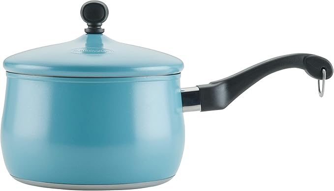 Farberware 120 Limited Edition Stainless Steel Cookware Pots and Pans Set with Prestige Kitchen Tools 10 Piece Aqua Blue