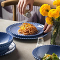 MissYIP 12 Piece Melamine Dinnerware Sets Service for 4 Lightweight Unbreakable BPA Free Food Grade Plates Sets Dishwasher Safe Indoor and Outdoor Use