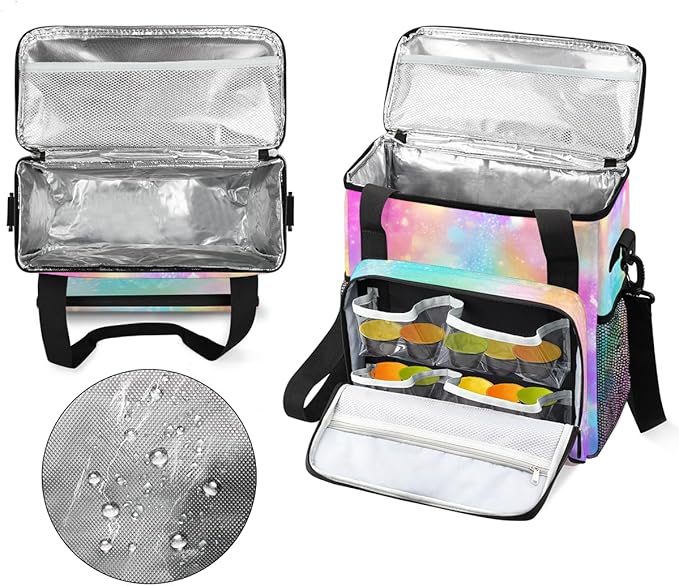 Glitter Coffee Maker Carrying Bag Pink Yellow Portable Travel Storage Tote Bag Compatible with K-Mini or K-Mini Plus Single Serve Coffee Brewer Carrying Case with Multiple Pockets &amp Shoulder Str