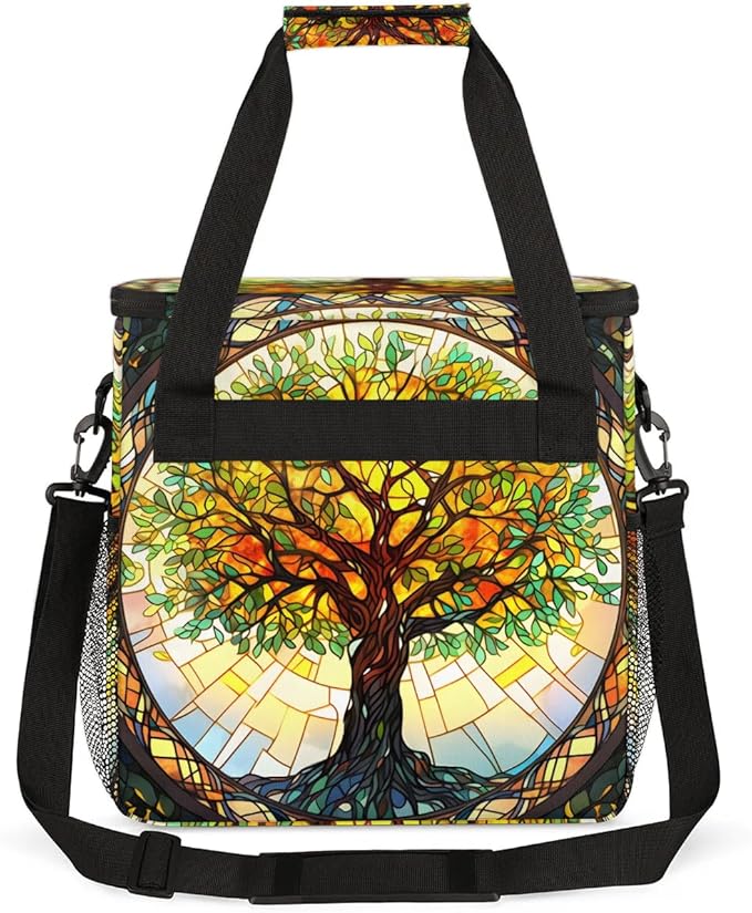 Coffee Maker Carrying Bag Glass Tree Single Cup Coffee Maker Travel Bag Compatible with Keurig K-Mini or K-Mini Plus Portable Storage Bag with Shoulder StrapAZ-188
