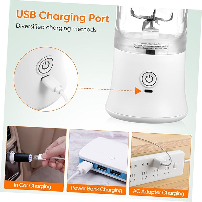DECHOUS Usb Rechargeable Portable Juicer Blender Cup Fresh Juice Maker Compact Travel Blender Mini Electric Juicer Stylish Design