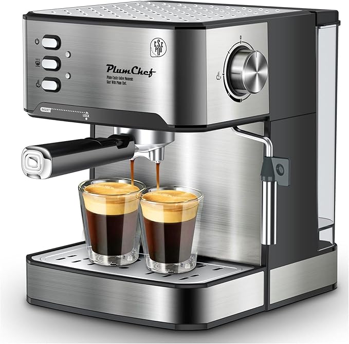 Espresso Machine 20 Bar Compact Coffee Maker with Milk Frother