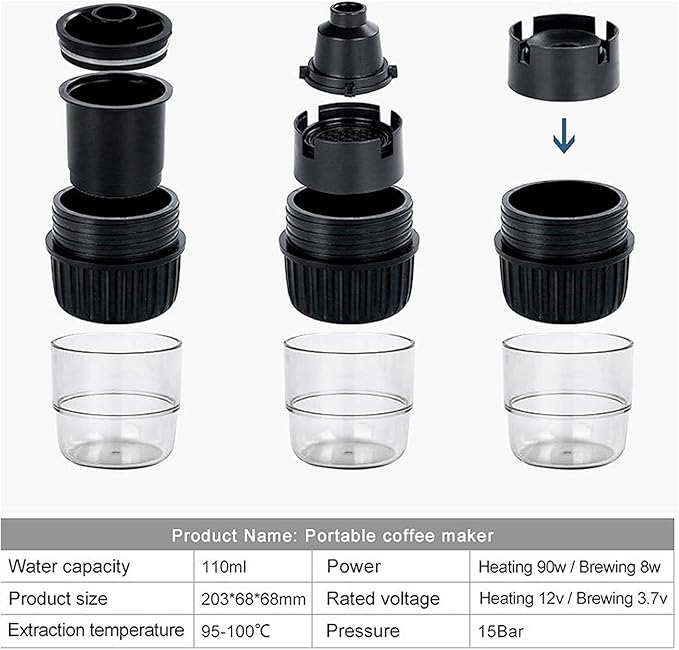 Household Car USB Portable WirelessElectric Function Coffee Machine Coffee Pot For Instant Coffee Powder