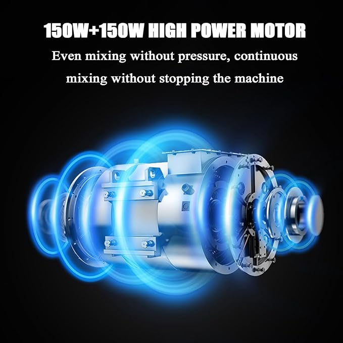Electric Double-head Milk Shaker Machine Commercial Milkshake Maker Machine Drinks Mixer Speed 18000W/min Base Height 50mm for Protein Shakes and Mixing Cocktail