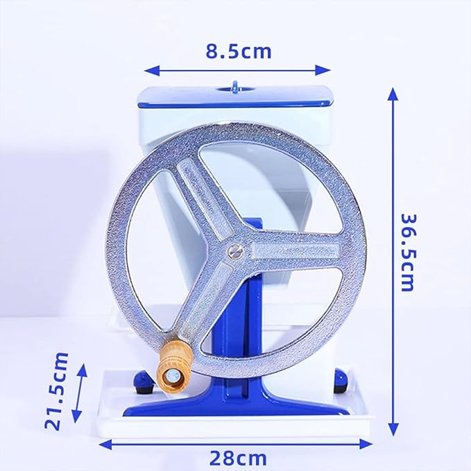 Commercial Manual ice Crusher Portable Rotary ice Crusher with Stainless Steel Blades Hand-cranked ice Machinefor Home Restaurant and Party use