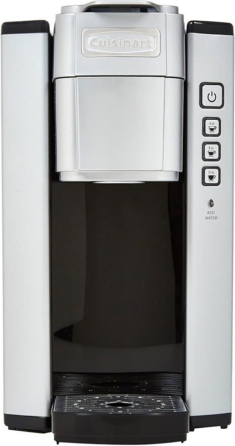 Cuisinart SS-5P1 Single Serve Brewer Coffemaker 40 oz Silver &amp HomeBarista Reusable Filter Cup Gray