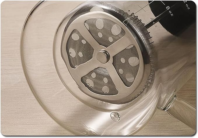 French Presses Coffee Maker Double Wall Heat Resistant Thickened Glass Coffee Press Brewer Stainless Steel Filter Loose Tea Maker for Kitchen