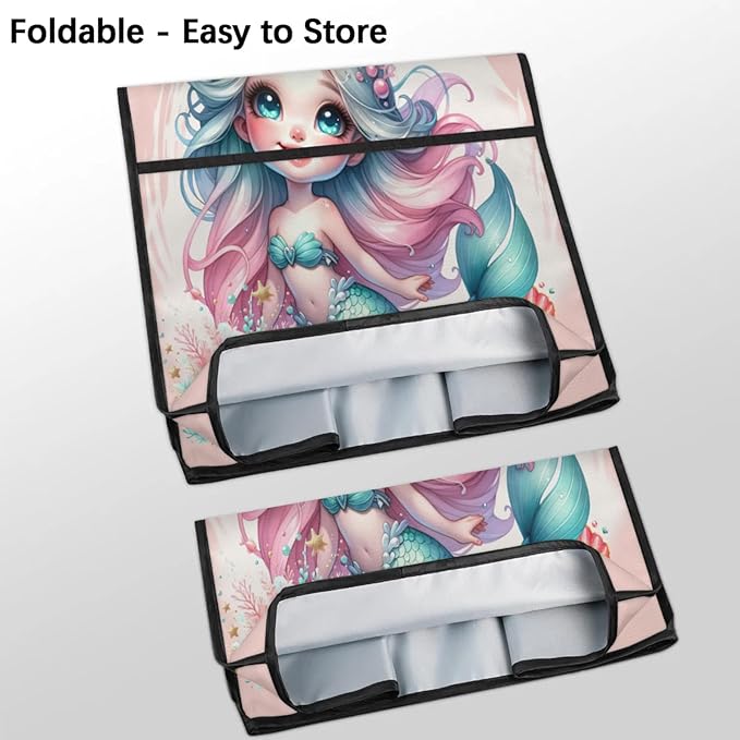 Kitchen Aid Mixer Cover Ocean Mermaid Stand Mixer Cover Compatible with 6-8 Quarts Stand Mixers Dust Covers with Zipper Pocket Foldable Washable Kitchen Aid Organizer Bag