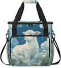 Cloud Sheep Coffee Maker Carrying Bag Cartoon Sheep Travel Storage Bag Compatible with K-Mini or K-Mini Plus Single Serve Coffee Brewer Carrying Case with Multiple Pockets &amp Shoulder Strap