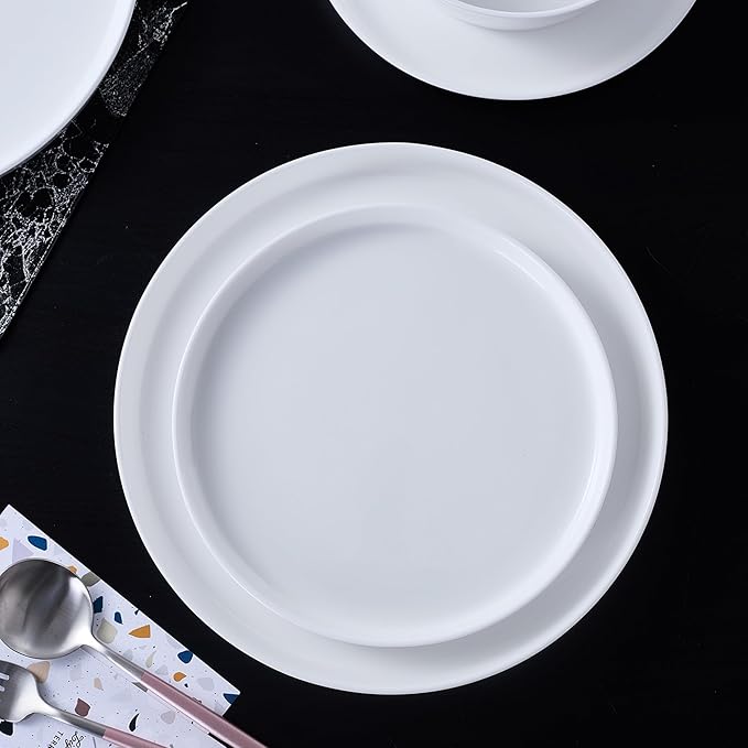 Stone Lain Madeline Formal Bone China Dinnerware Set 32 Piece Service for 8 White
