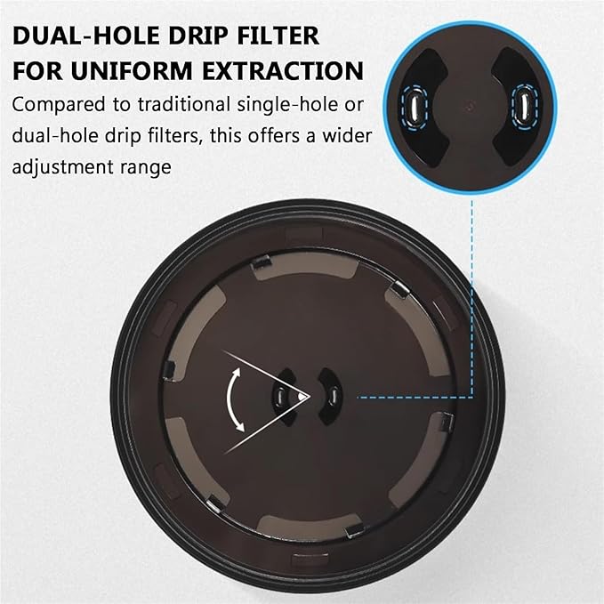 Generico Ice Drip Coffee Maker Iced Maker Drip Cold Brew Coffee Maker Machine Space Saving Leak-Proof 400ml capacity for Home and Office
