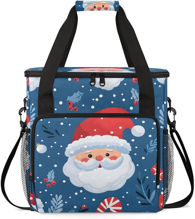 Mystical Santa Claus Coffee Maker Carrying Bag Fantastic Santa Claus Travel Storage Bag Compatible with K-Mini or K-Mini Plus Single Serve Coffee Brewer Carrying Case with Pockets &amp Shoulder Str