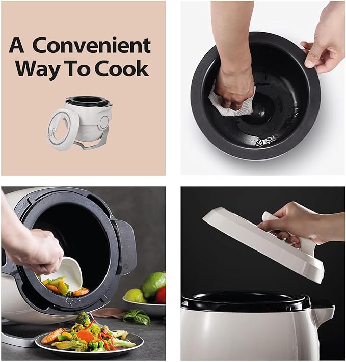 Automatic Cooking Pot Cooking Pot Fried Rice Machine 360° Automatic Rotating Cooking Pot Fully Automatic Cooking Machine Intelligent Automatic Cooking Machine for Cooking Stewing