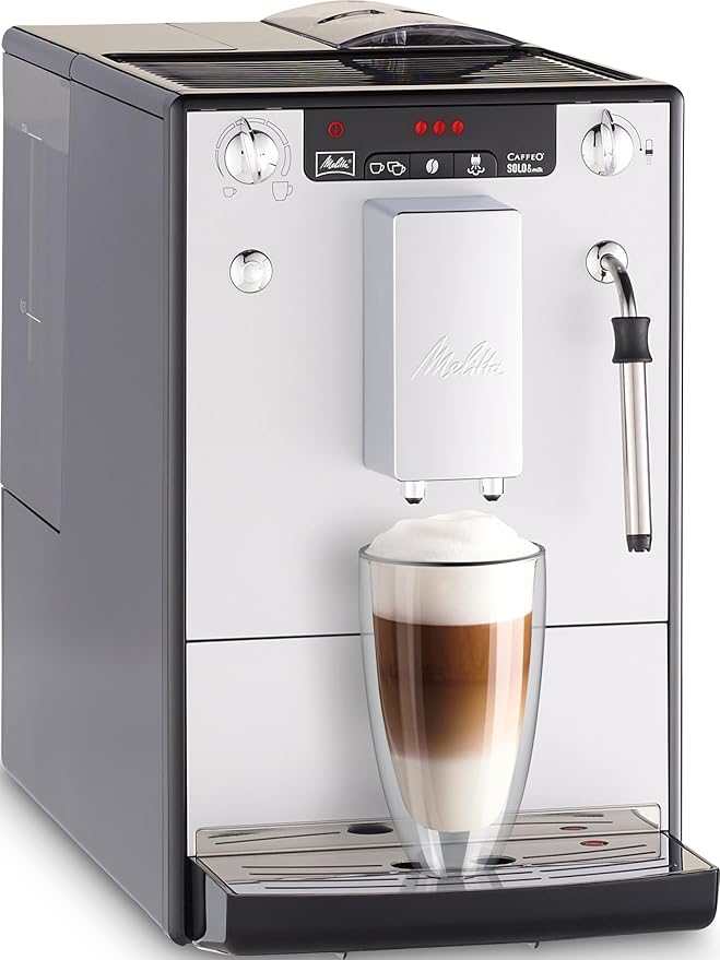Melitta Caffeo Solo &amp Milk Bean to Cup Espresso/Cappuccino Coffee Machine Silver/Black