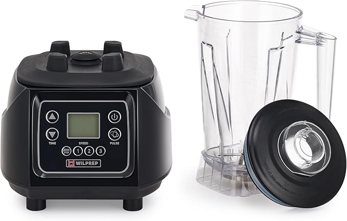 WILPREP Commercial Touch Blender 3.5HP Timer &amp Variable Speed 64 oz BPA-Free Jar
