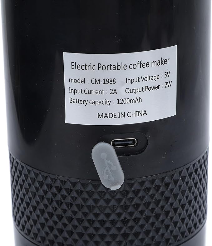 TOPINCN Automatic Coffee Maker Cordless Portable Rechargeable Coffee Machine for Camping Hiking Fishing Compatible with Capsules and Ground Coffee