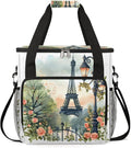 Watercolor Tower Rose Coffee Maker Carrying Bag Compatible with K-Mini or K-Mini Plus Portable Single Cup Coffee Maker Case with Pockets for K Cup Pods