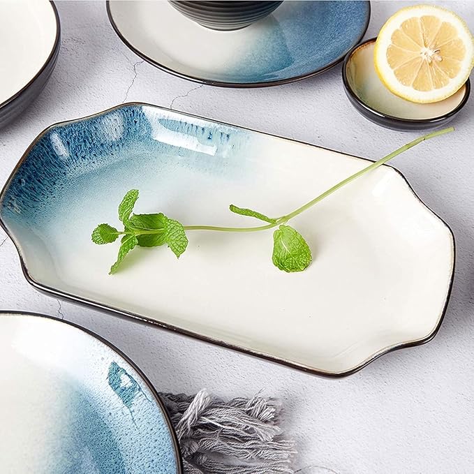 Dinnerware Set Plates and Bowls Sets 28 Piece Ceramic Plates And Bowls Set For 6 Elegant Dinner Plate Sets Microwave And Dishwasher Safe