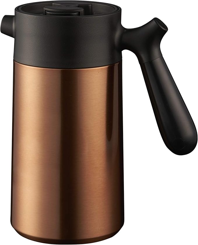 casaWare Stainless Steel 32-Ounce Thermal French Press Coffee and Tea Maker (Copper)